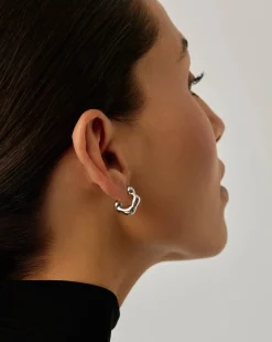 Eny Puffy Small Hoop Earrings