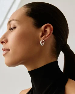 Eny Puffy Small Hoop Earrings