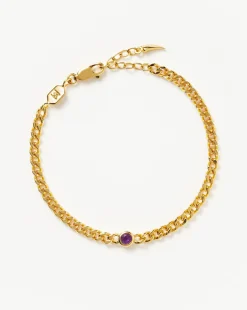 February Birthstone Chain Bracelet
