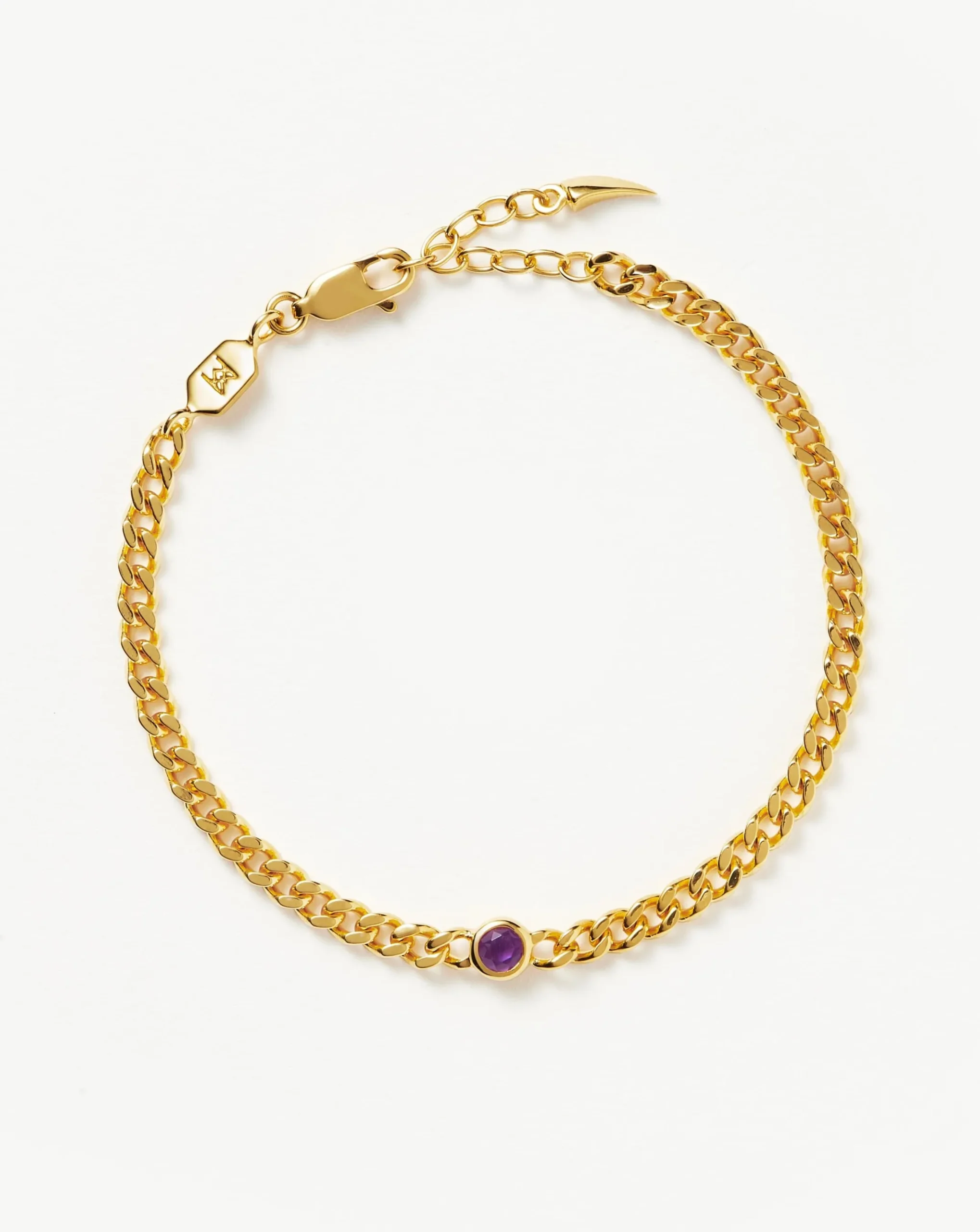 February Birthstone Chain Bracelet