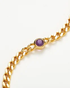 February Birthstone Chain Bracelet