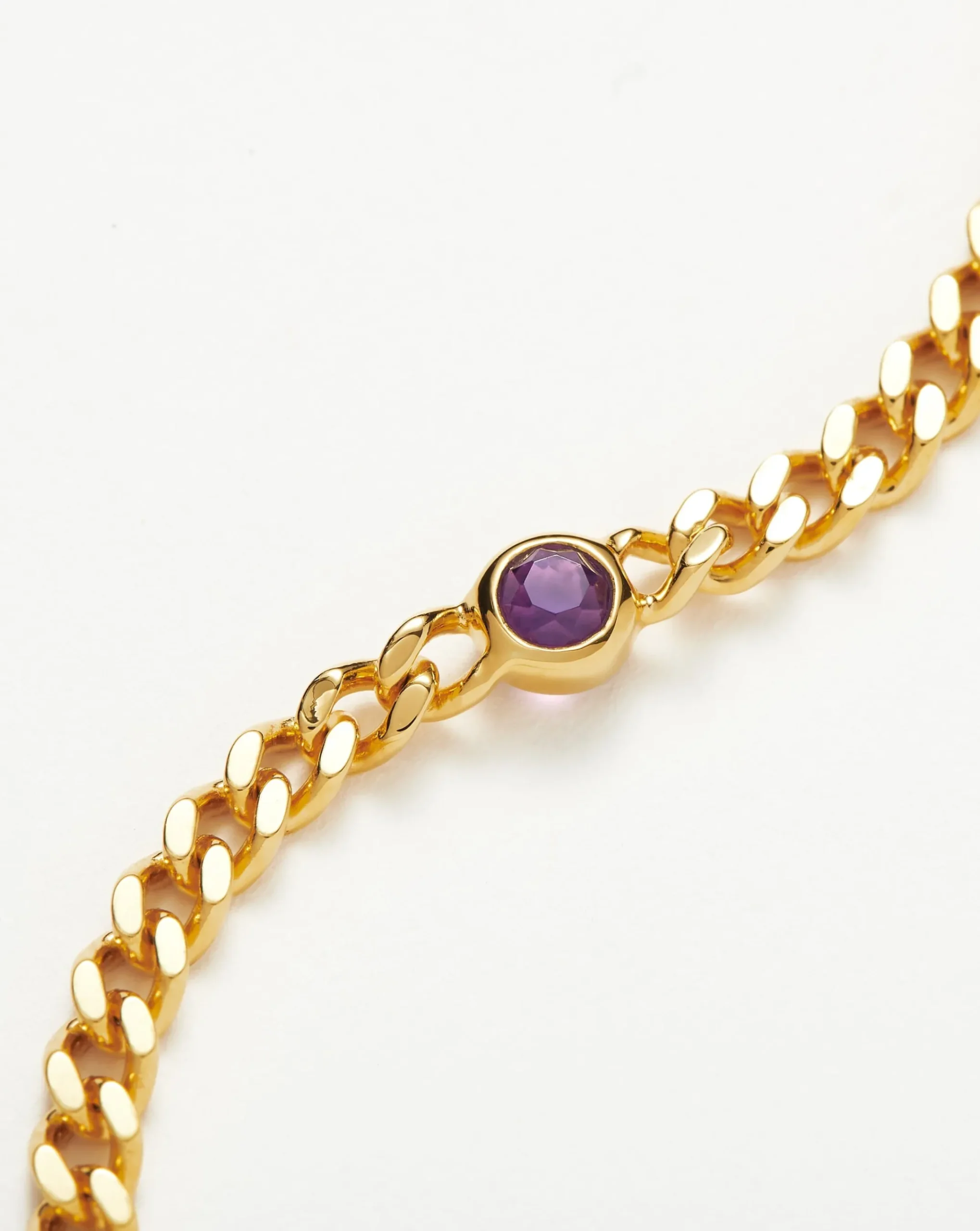 February Birthstone Chain Bracelet