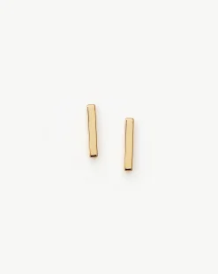 Fine Bar Stud Earrings