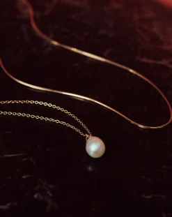 Fine Baroque Pearl Organic Pendant Necklace