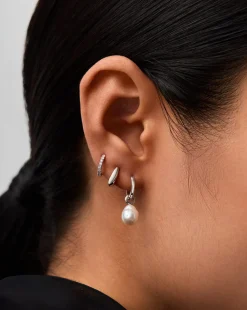 Fine Baroque Pearl Organic Hoop Earrings