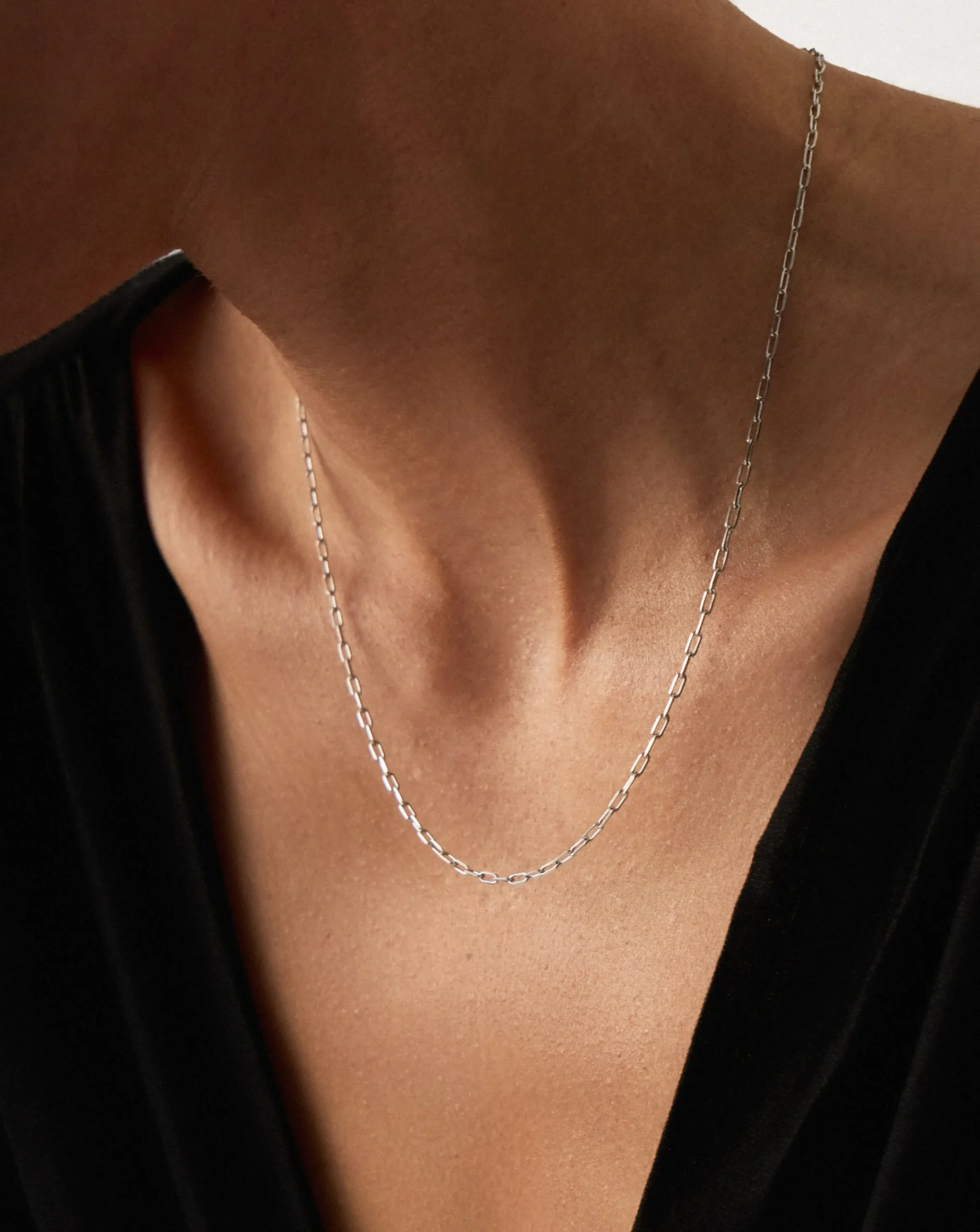 Fine Classic Paperclip Chain Necklace