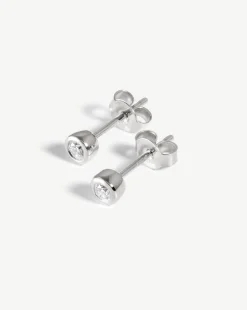 Fine Classic Solitaire Stud Earrings