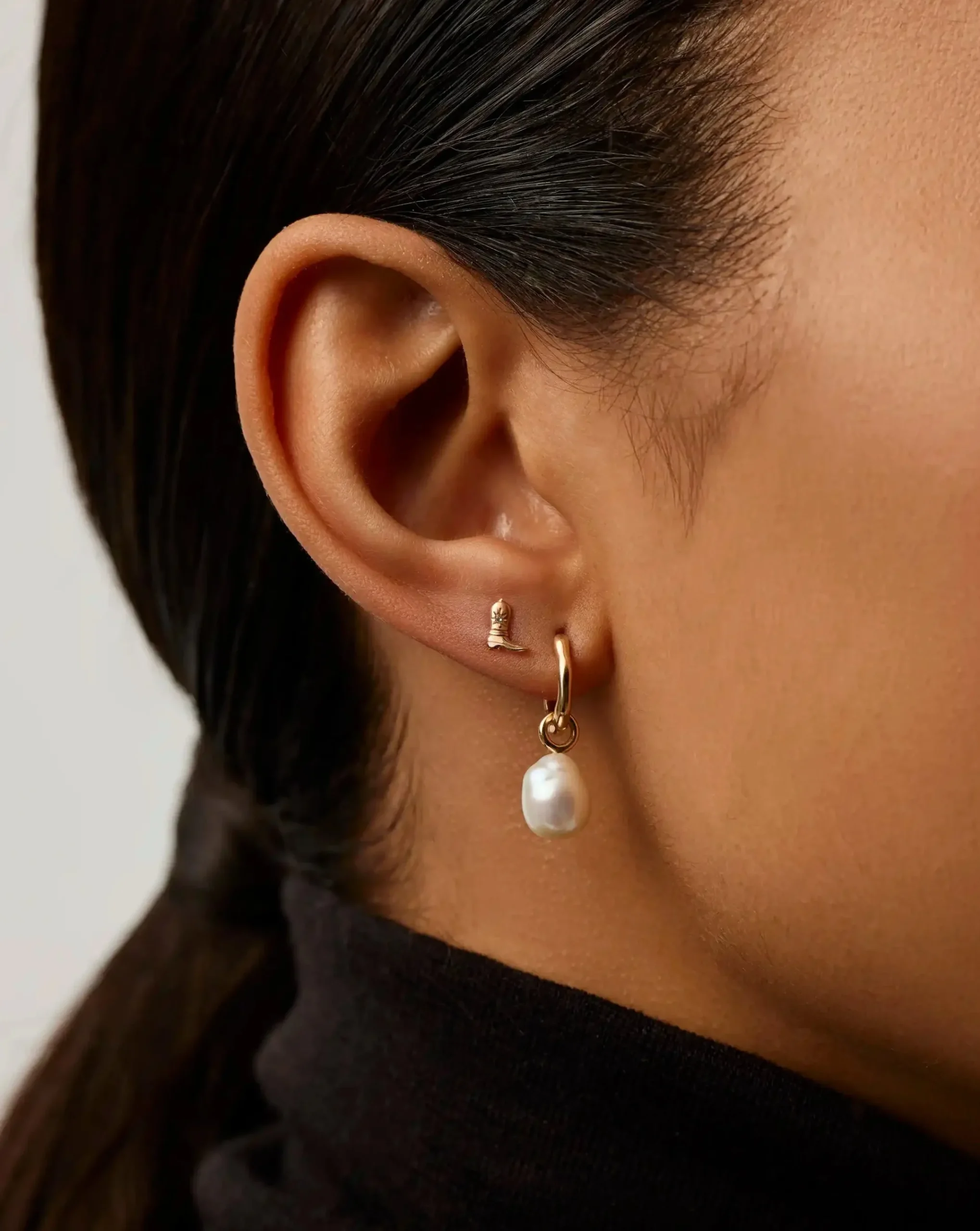 Fine Cowboy Boot Single Stud Earring