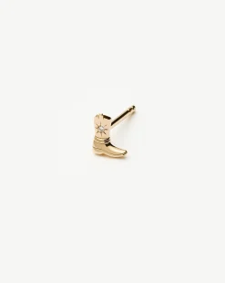 Fine Cowboy Boot Single Stud Earring