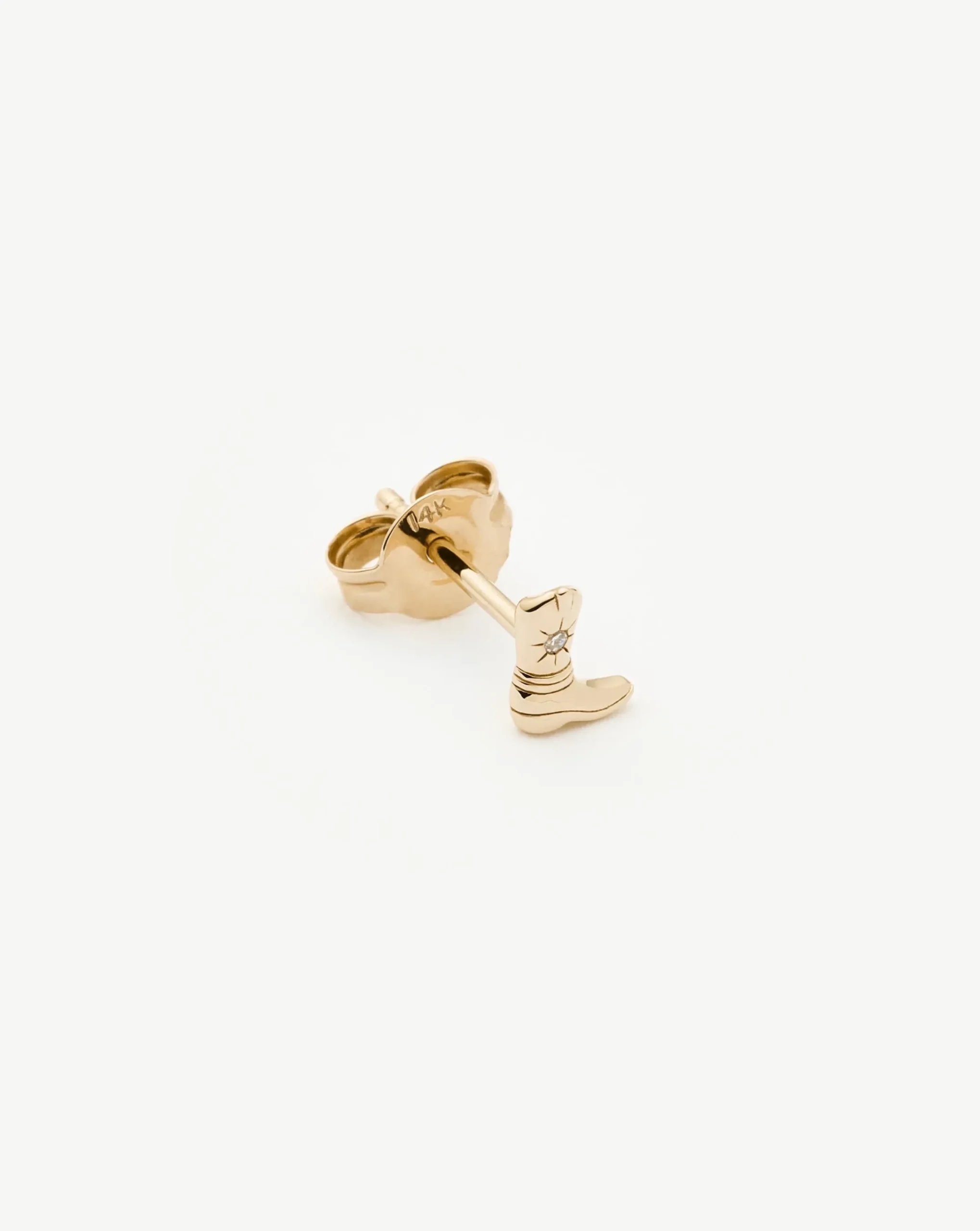Fine Cowboy Boot Single Stud Earring
