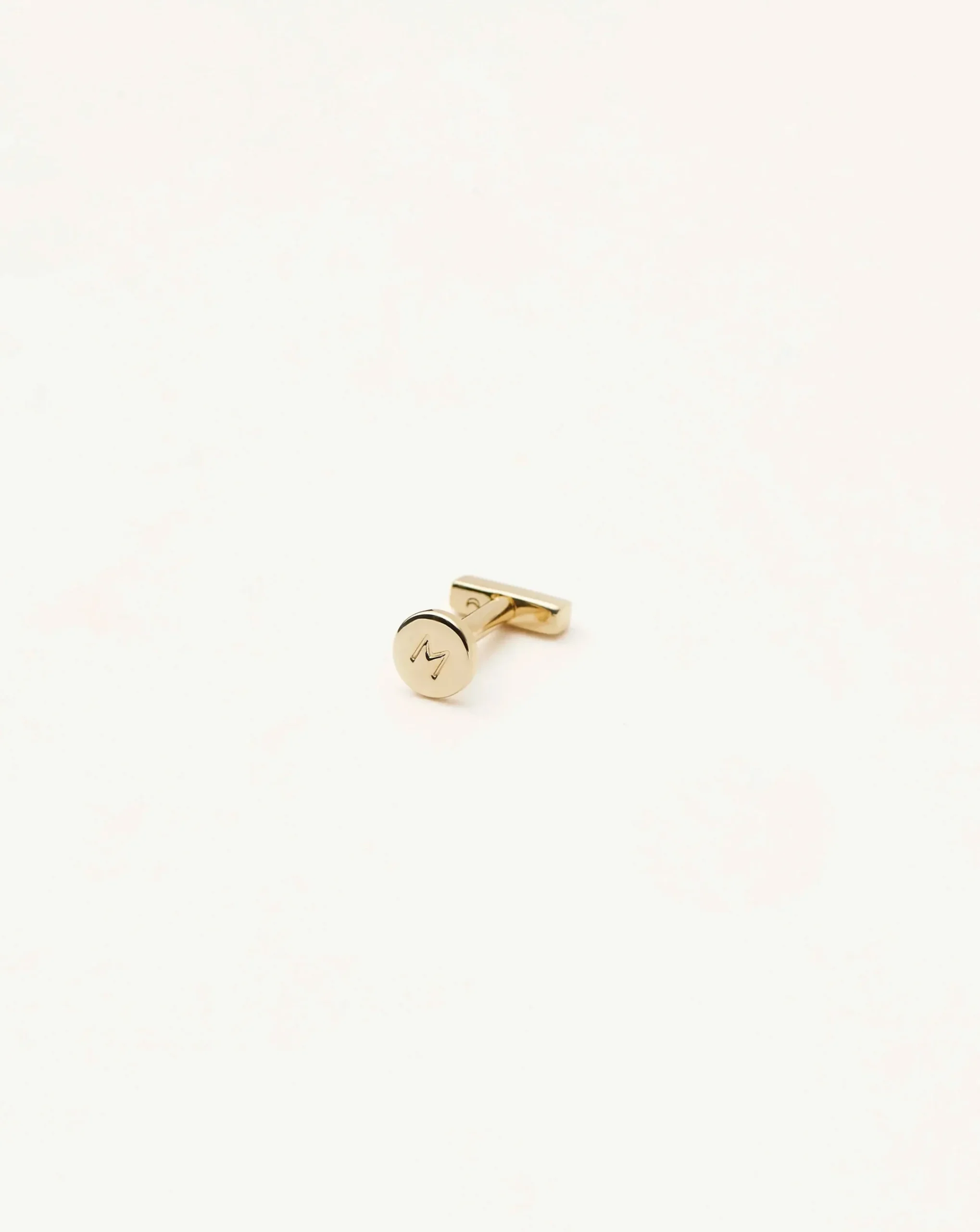 Fine Diamond Bar Flat Back Stud Earring