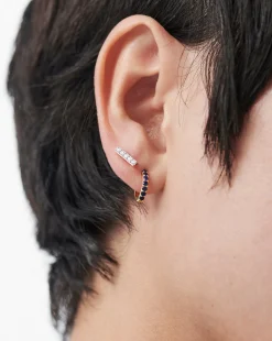 Fine Diamond Bar Stud Earrings