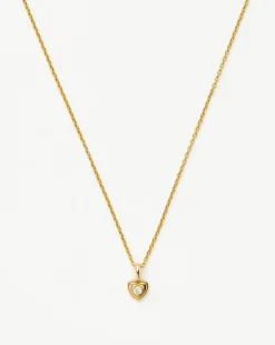 Fine Diamond Heart Mini Pendant Necklace