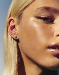 Fine Diamond Heart Stud Earrings