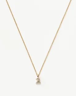 Fine Diamond Initial Mini Pendant Necklace - Z