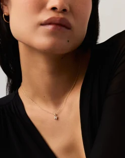 Fine Diamond Initial Mini Pendant Necklace - N