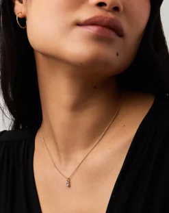 Fine Diamond Initial Mini Pendant Necklace - G