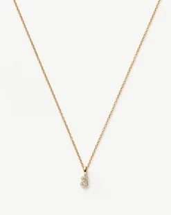 Fine Diamond Initial Mini Pendant Necklace - S