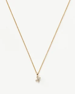 Fine Diamond Initial Mini Pendant Necklace - X