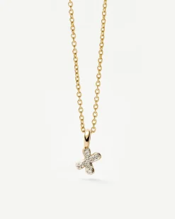 Fine Diamond Initial Mini Pendant Necklace - X
