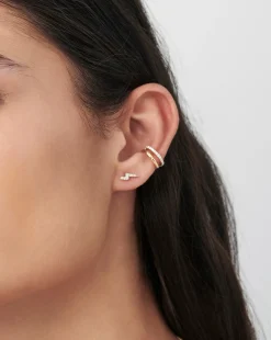 Fine Diamond Lightning Stud Earrings