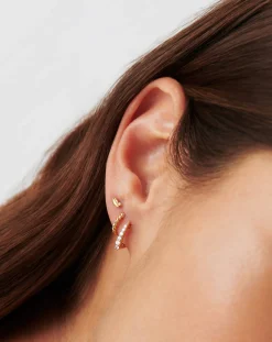 Fine Diamond Lips Single Stud Earring