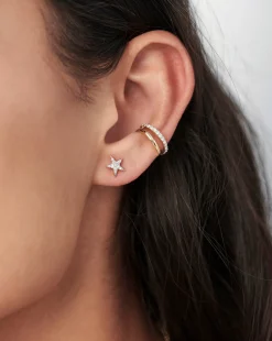 Fine Diamond Small Star Stud Earrings