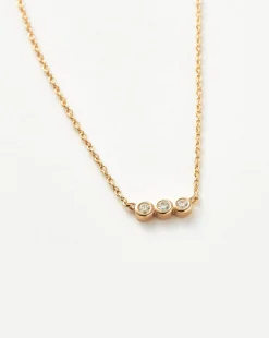 Fine Diamond Solitaire Trio Necklace