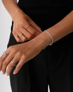 Fine Diamond Tennis Bracelet - Size S