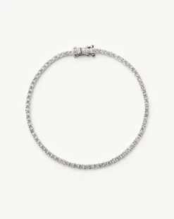 Fine Diamond Tennis Bracelet - Size M