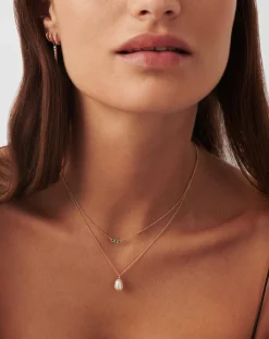 Fine Emerald Solitaire Trio Necklace