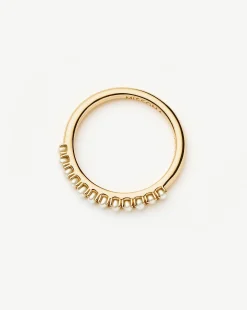 Fine Half Eternity Pearl Ring