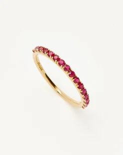 Fine Half Eternity Ruby Ring
