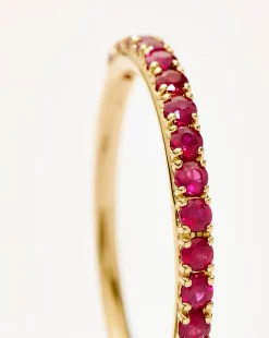 Fine Half Eternity Ruby Ring