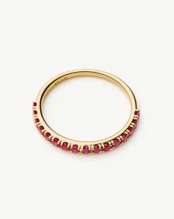 Fine Half Eternity Ruby Ring