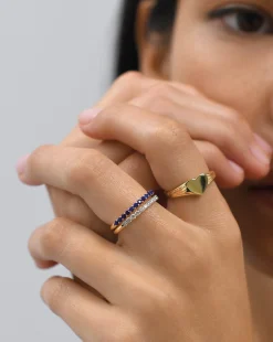 Fine Half Sapphire Eternity Ring