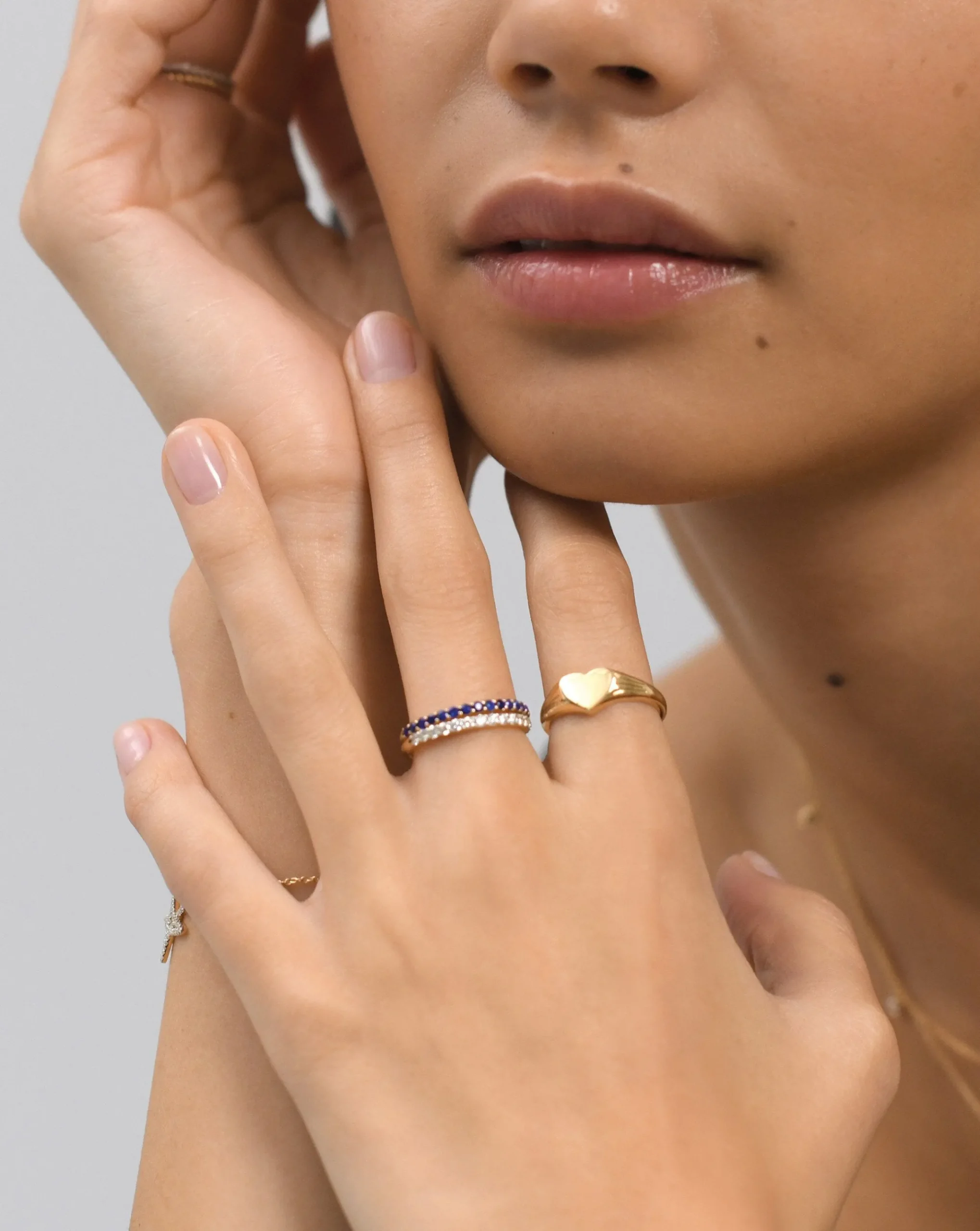 Fine Half Sapphire Eternity Ring