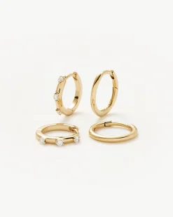 Fine Hoop Earring Set