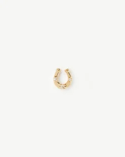 Fine Horseshoe Single Stud Earring