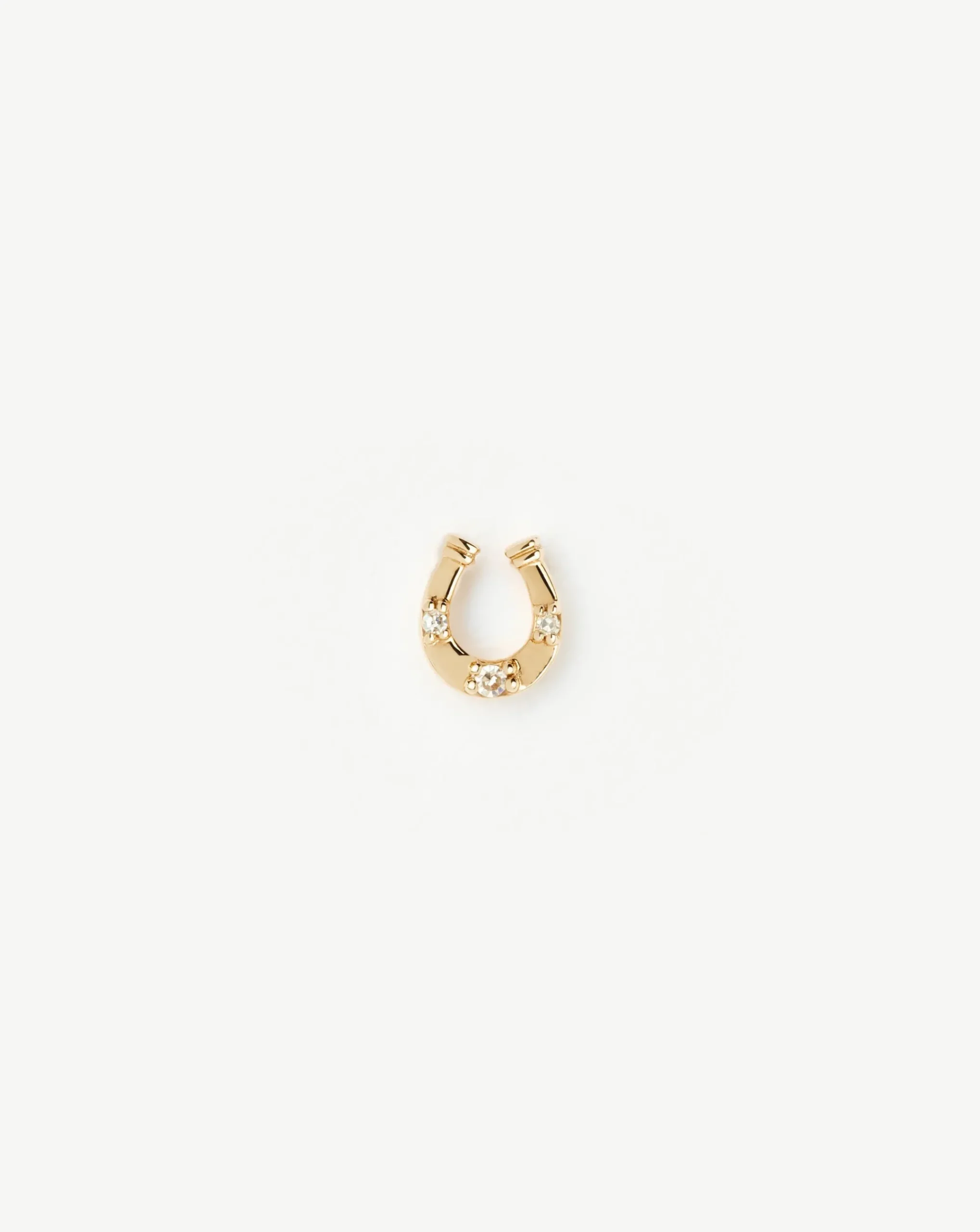 Fine Horseshoe Single Stud Earring