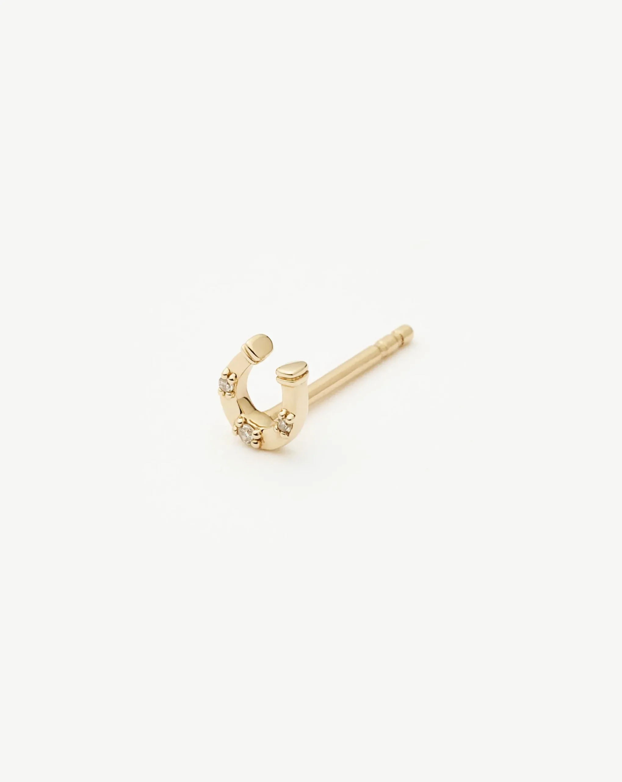 Fine Horseshoe Single Stud Earring