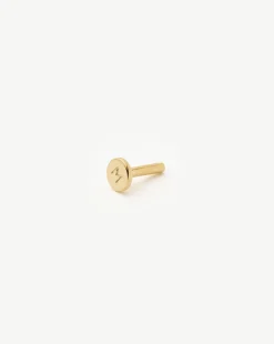 Fine Moon Flat Back Stud Earring