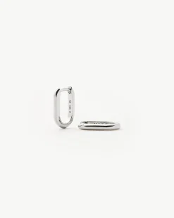 Fine Ovate Mini Hoop Earrings