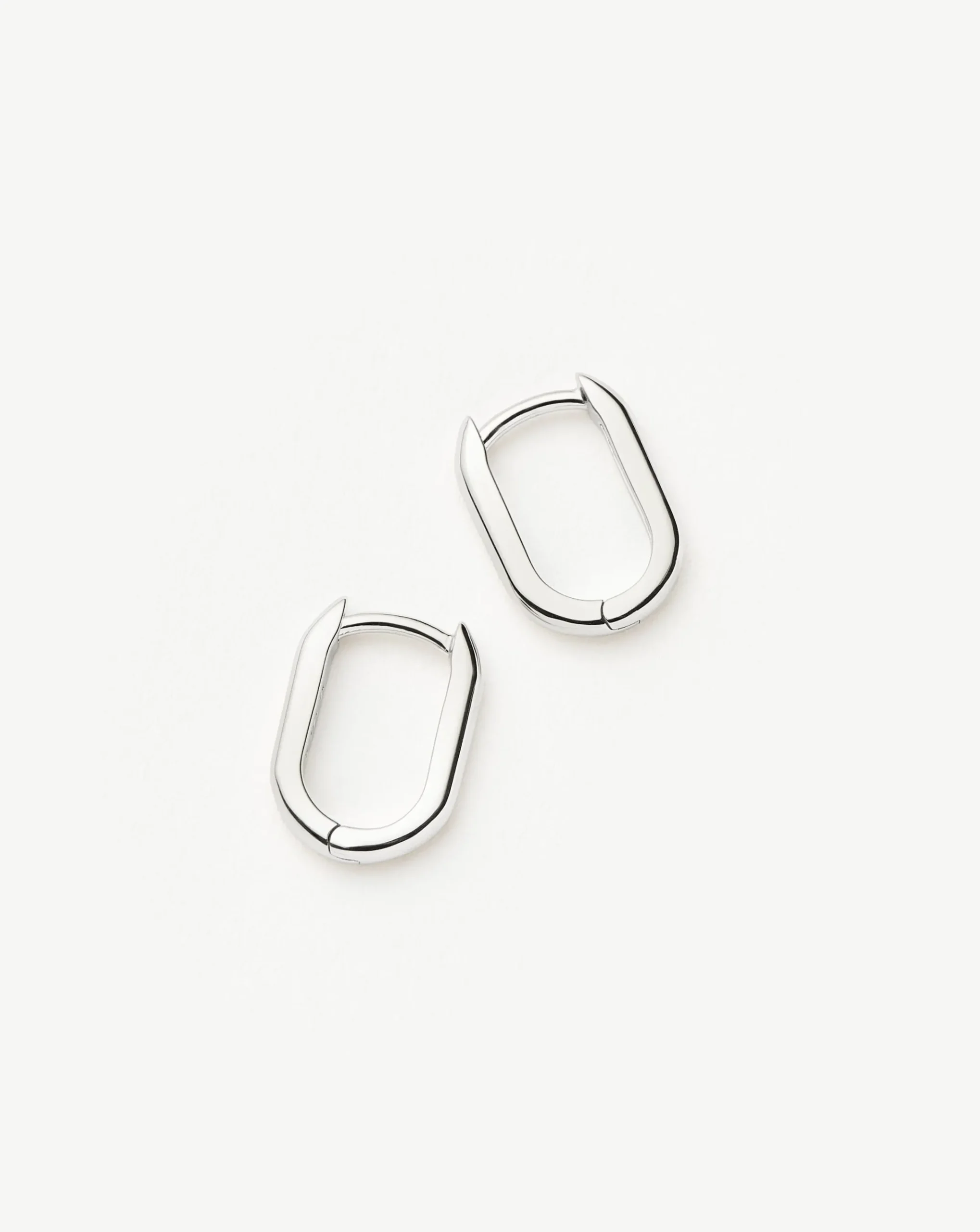 Fine Ovate Mini Hoop Earrings