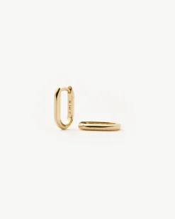 Fine Ovate Mini Hoop Earrings