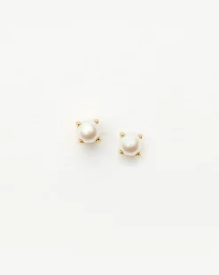 Fine Pearl Stud Earrings