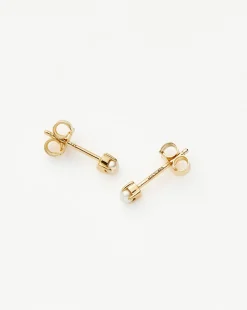 Fine Pearl Stud Earrings
