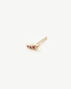 Fine Ruby Chilli Single Stud Earring