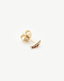 Fine Ruby Chilli Single Stud Earring