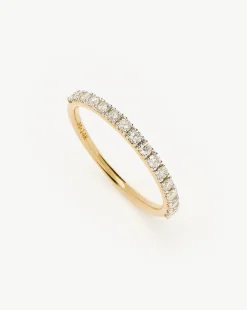 Fine Slim Half Eternity Ring